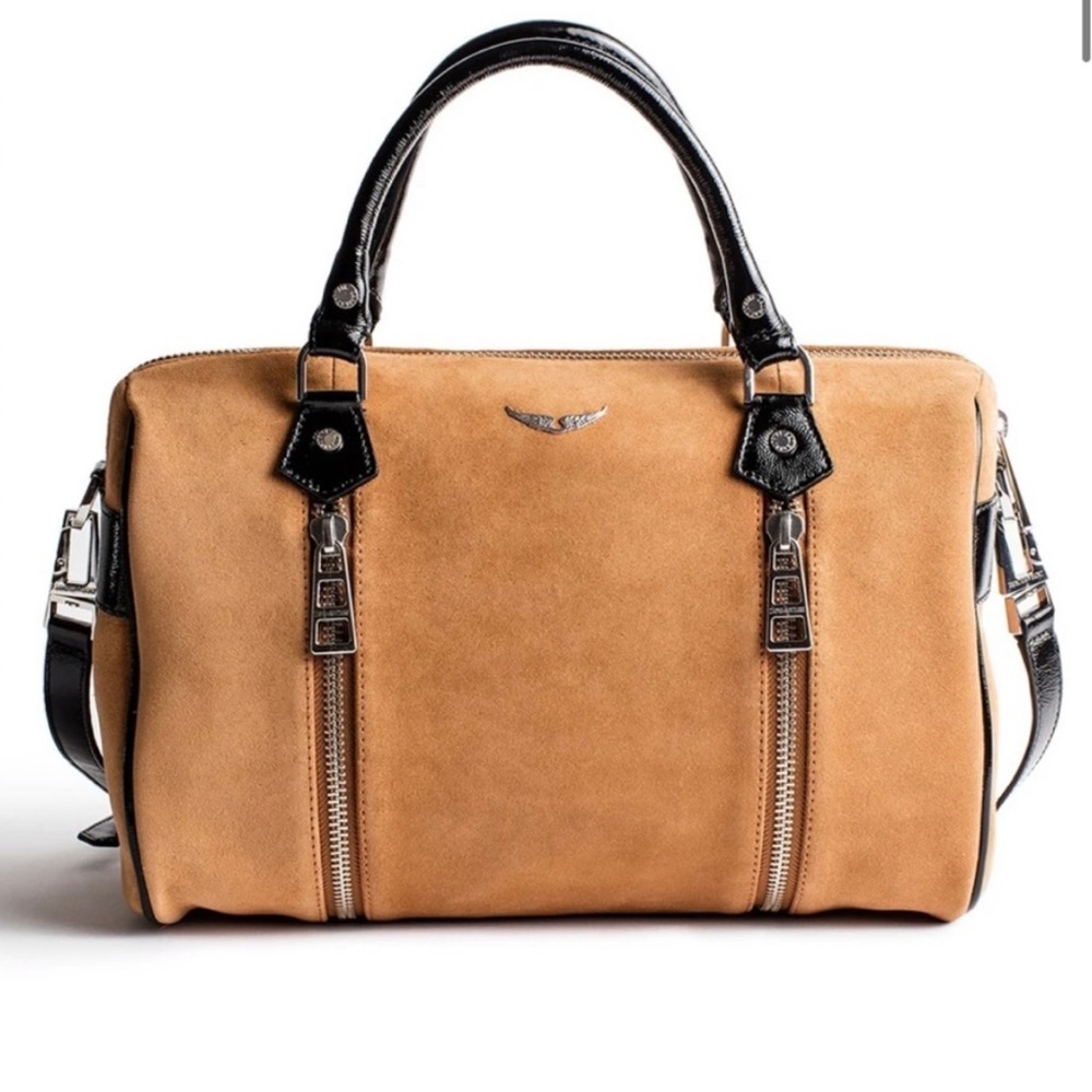 Zadig and Voltaire Sunny Medium Suede Patent Bag